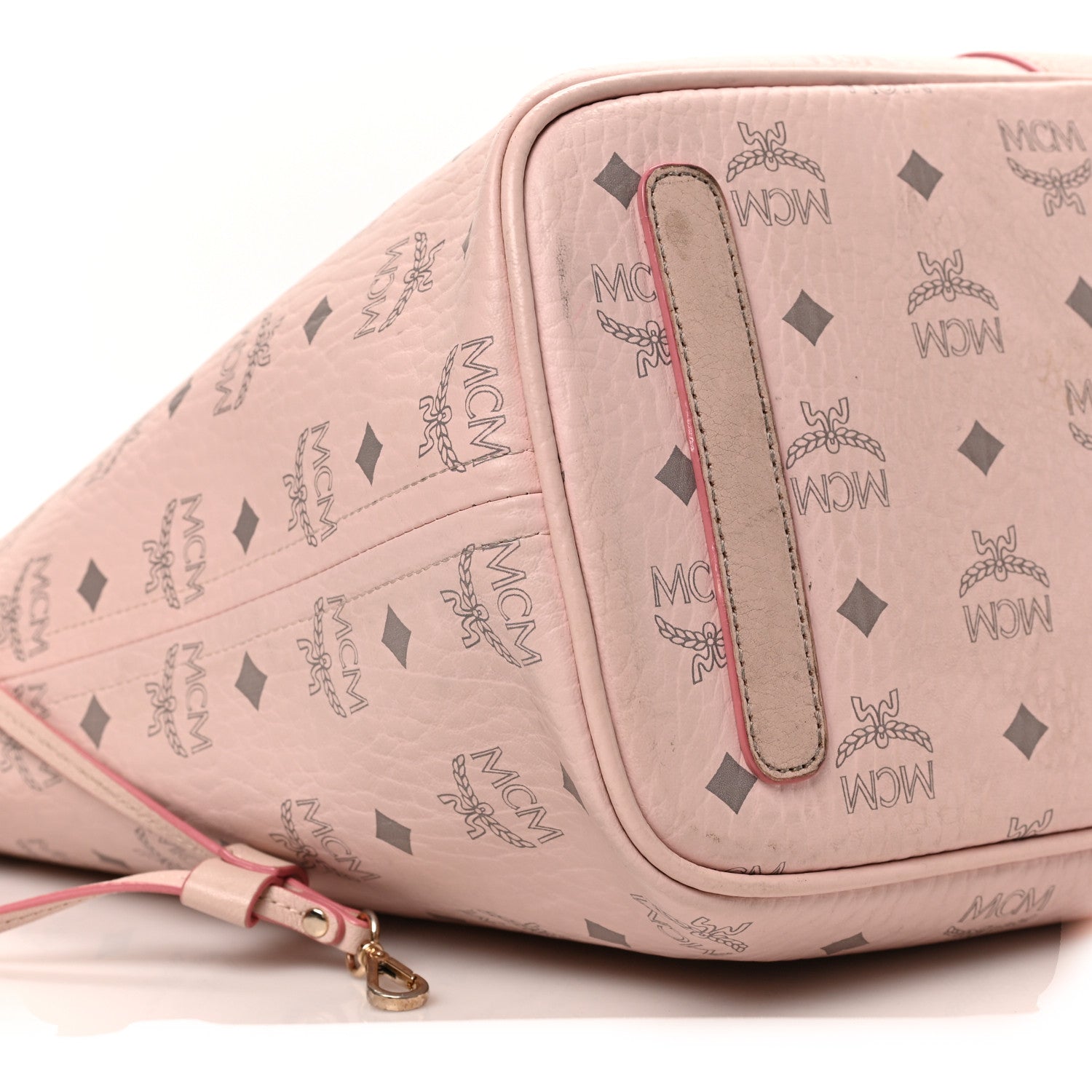 MCM Visetos Medium Liz Reversible Shopper Tote Soft Pink 12 of 16