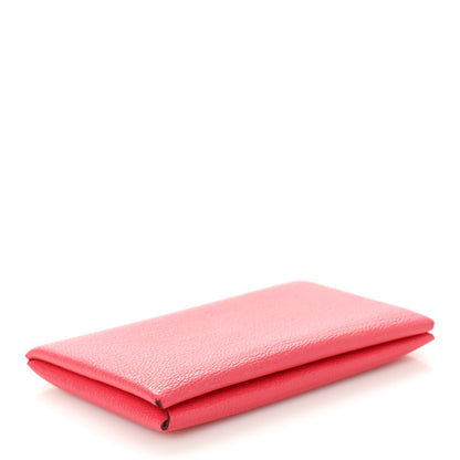 Hermes Chevre Mysore Calvi Card Case Rose Lipstick 4 of 8