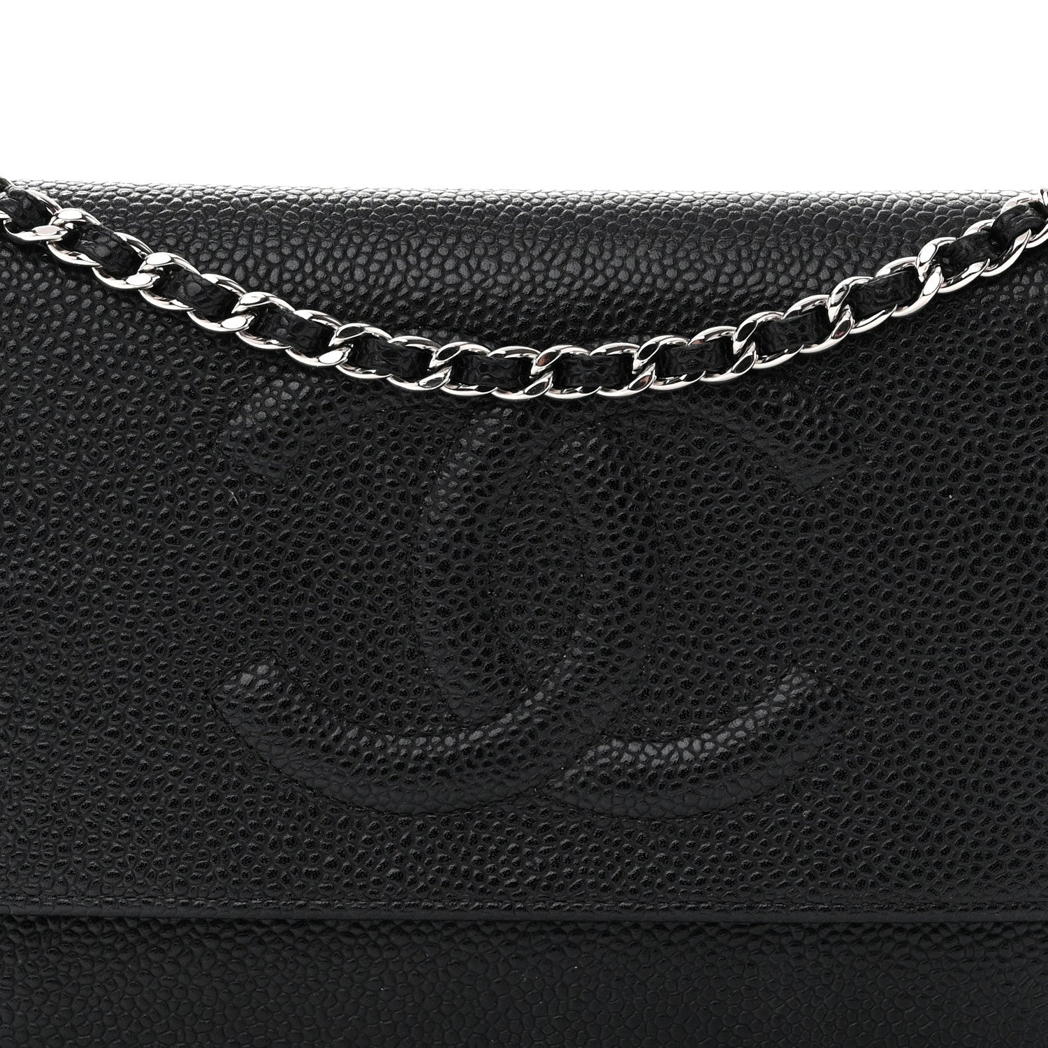 Chanel Caviar Timeless CC Wallet on Chain WOC Black 5 of 15