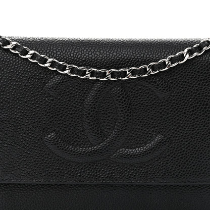 Chanel Caviar Timeless CC Wallet on Chain WOC Black 5 of 15