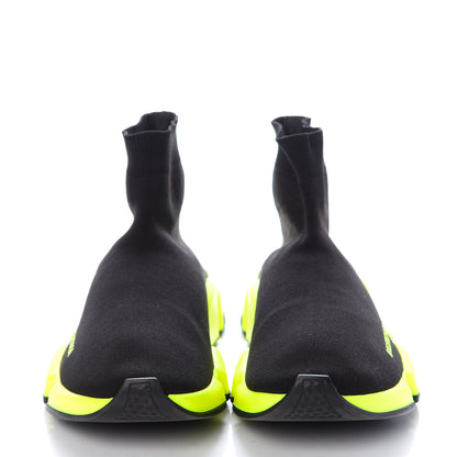 Balenciaga Neoprene Knit Mens Speed Sneakers 42 Black Lime 2 of 10