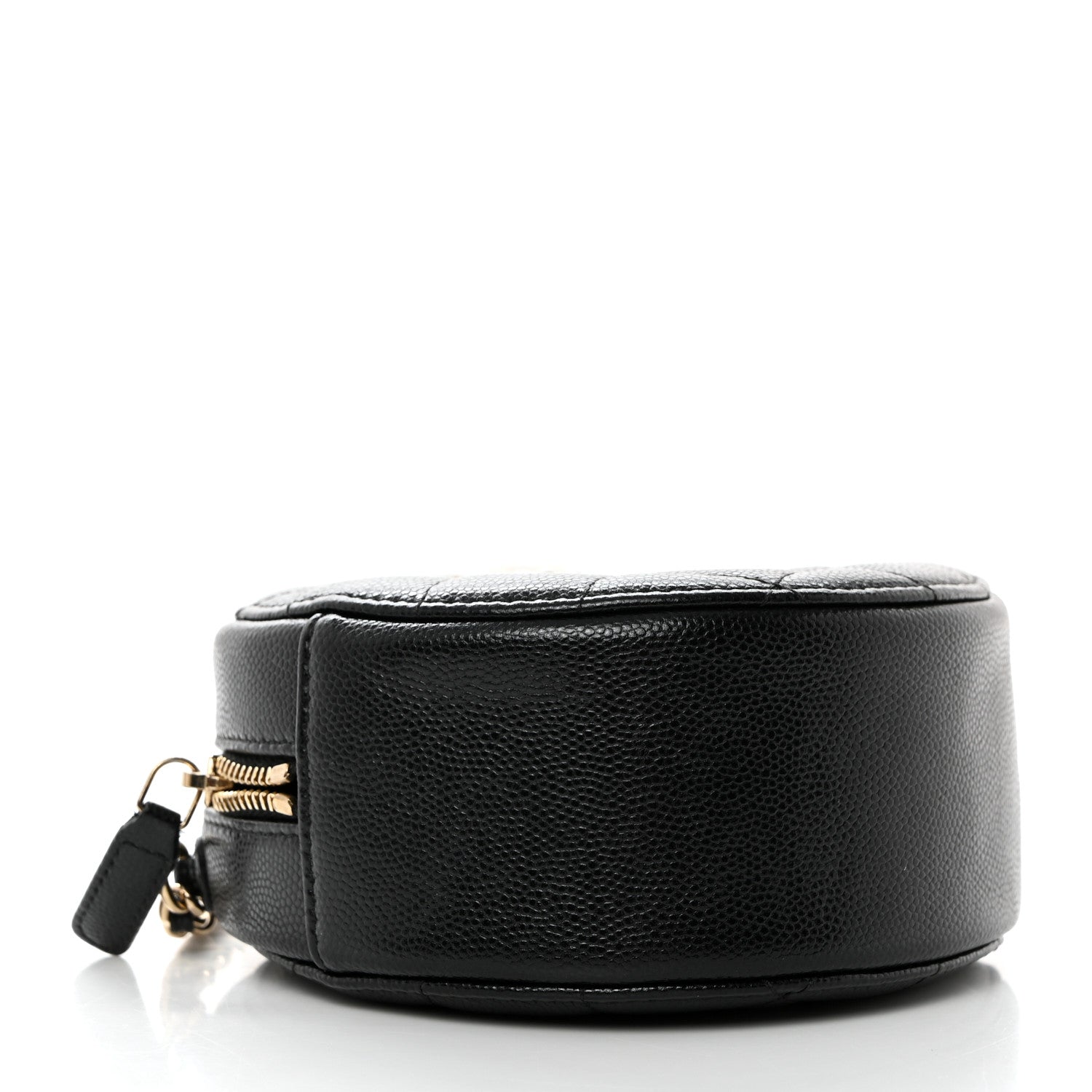 Chanel Caviar Quilted Gripoix CC Round Clutch With Chain Black 4 of 7