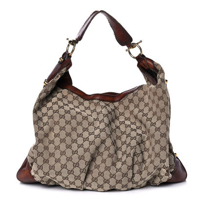Gucci Monogram Studded Tote Dark Brown 1 of 15