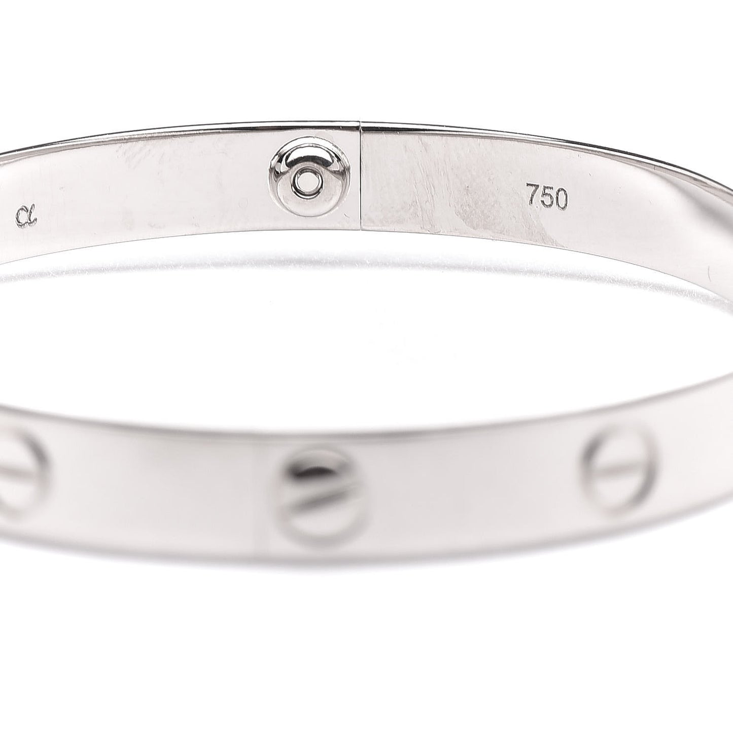 18K White Gold LOVE Bracelet 17