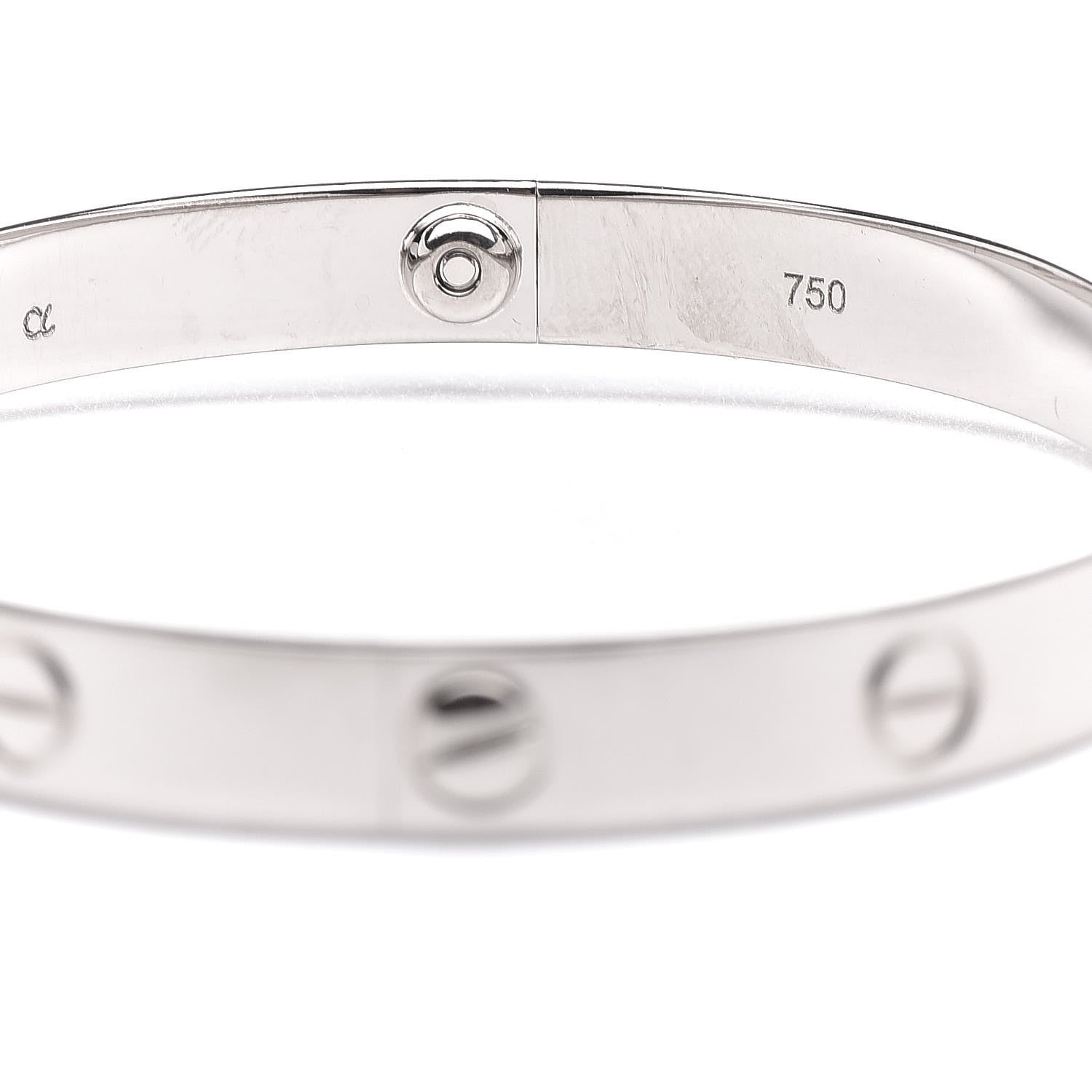 Cartier 18K White Gold LOVE Bracelet 17 5 of 7
