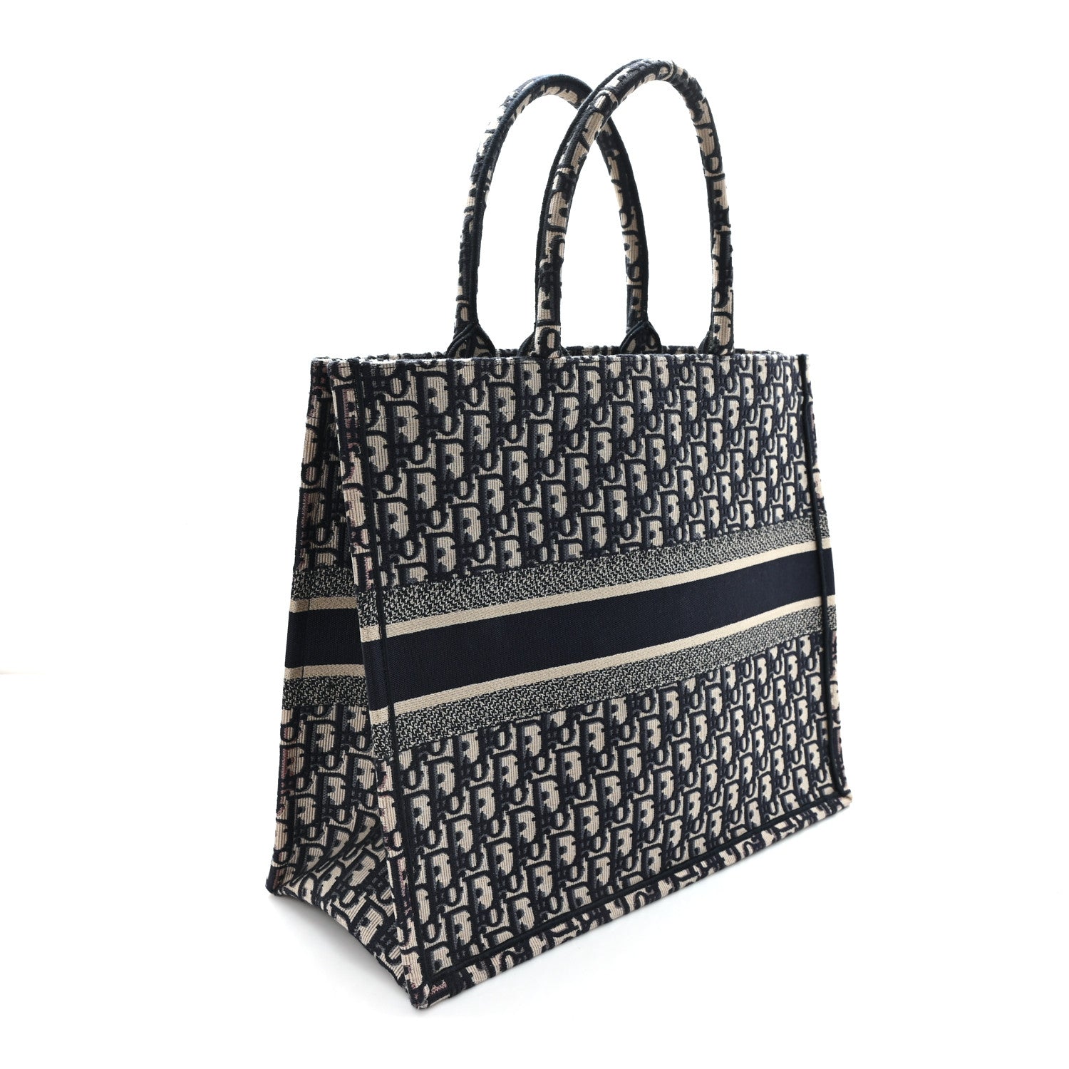 Christian Dior Oblique Large Book Tote Blue Multicolor 2 of 9