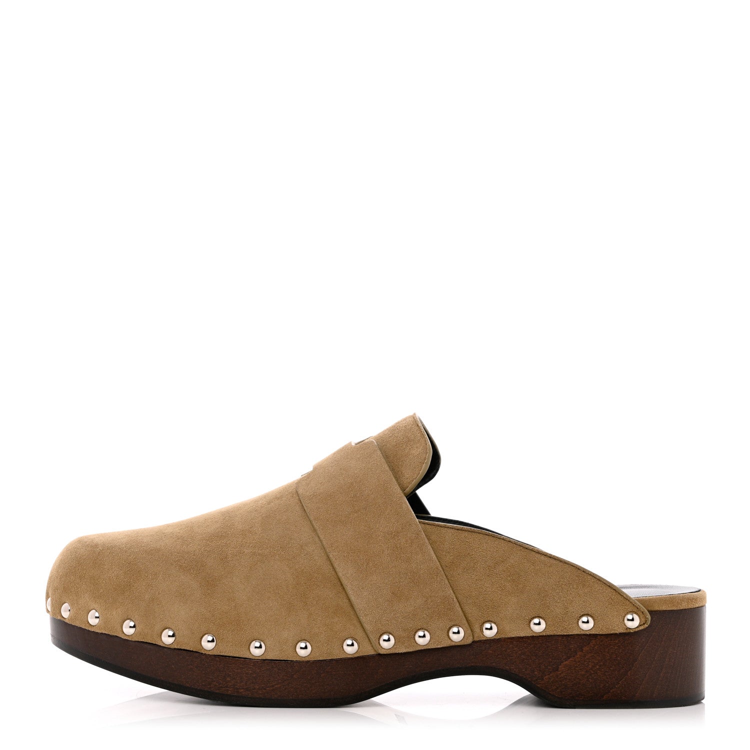 Hermes Suede Goatskin Calya Mules 40 in Beige Gobi 1 of 9