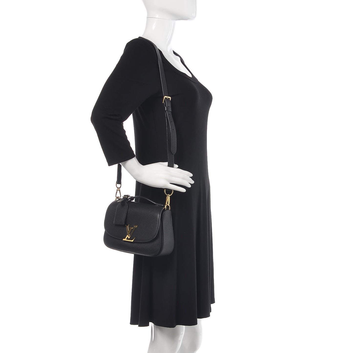 Grained Calfskin Vivienne NM Black