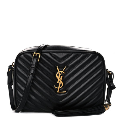 Saint Laurent Calfskin Matelasse Monogram Lou Camera Bag Black 1 of 12