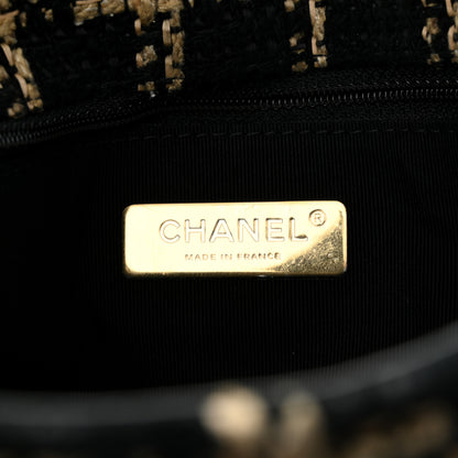 Chanel Tweed Quilted Medium Chanel 19 Flap Black Beige 6 of 11