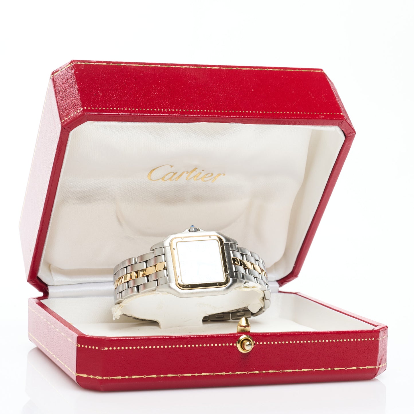 Stainless Steel 18K Yellow Gold 27mm Panthere Quartz Watch