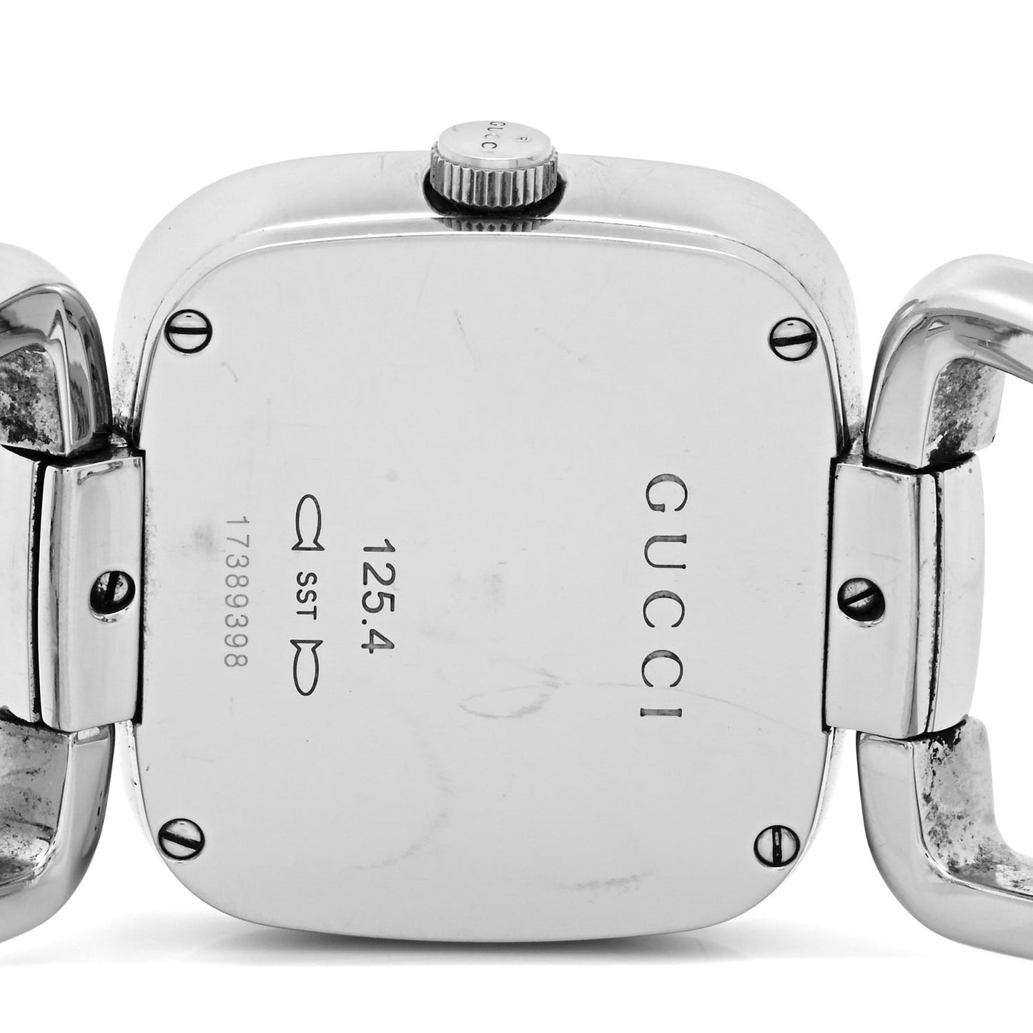 Stainless Steel Mother of Pearl 32mm G-Gucci Square Quartz Watch
