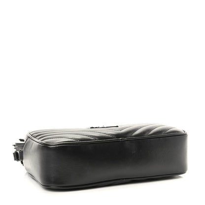 Saint Laurent Calfskin Matelasse Monogram Lou Camera Bag Black 4 of 9