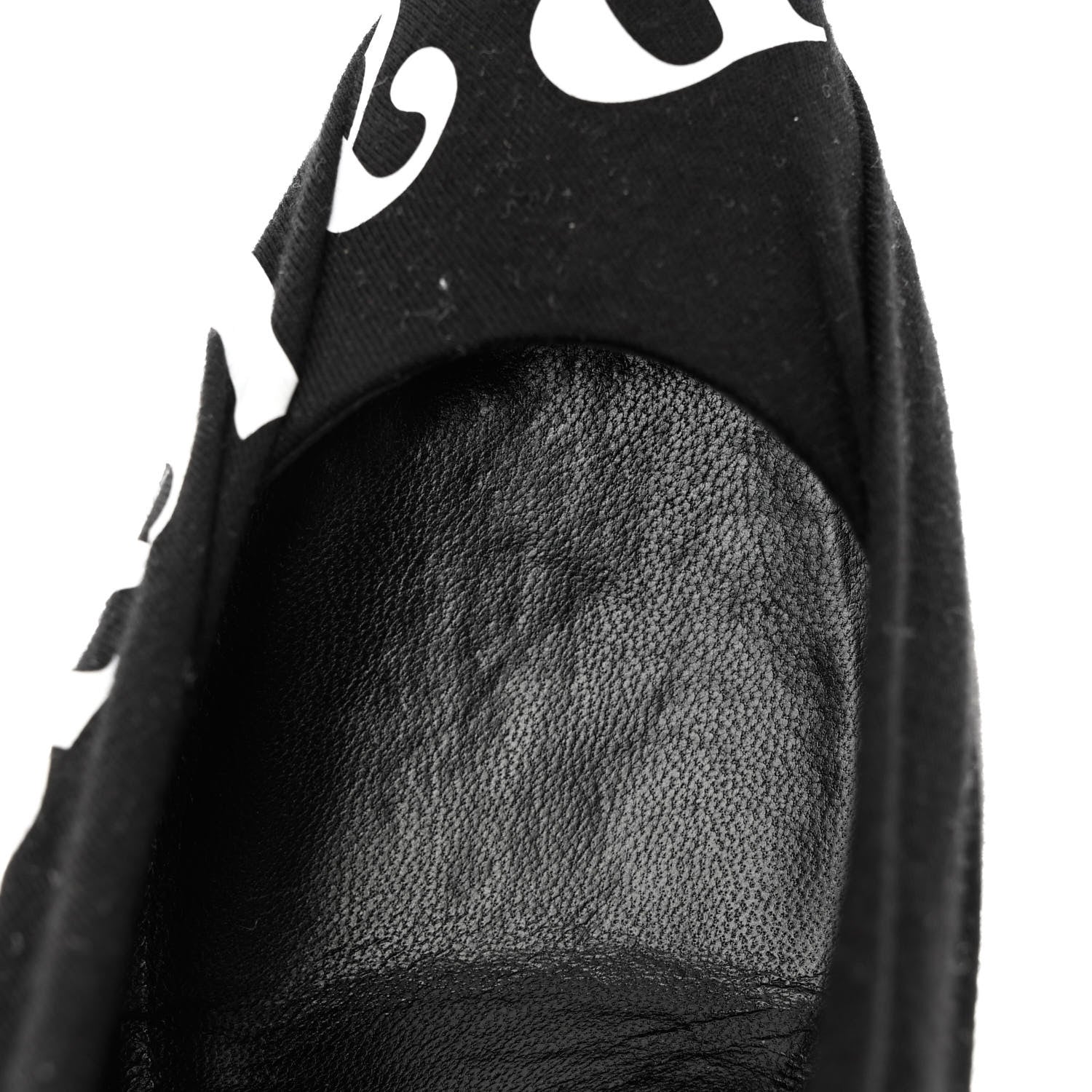 Balenciaga Jersey Crepe Political Campaign Logo Knife 115 Pointed Pumps 38 Black White Rouge 10 of 10