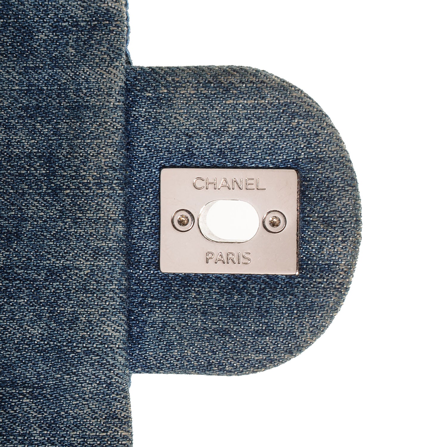 Chanel Denim Camellia Embroidered Flap Dark Blue 8 of 8