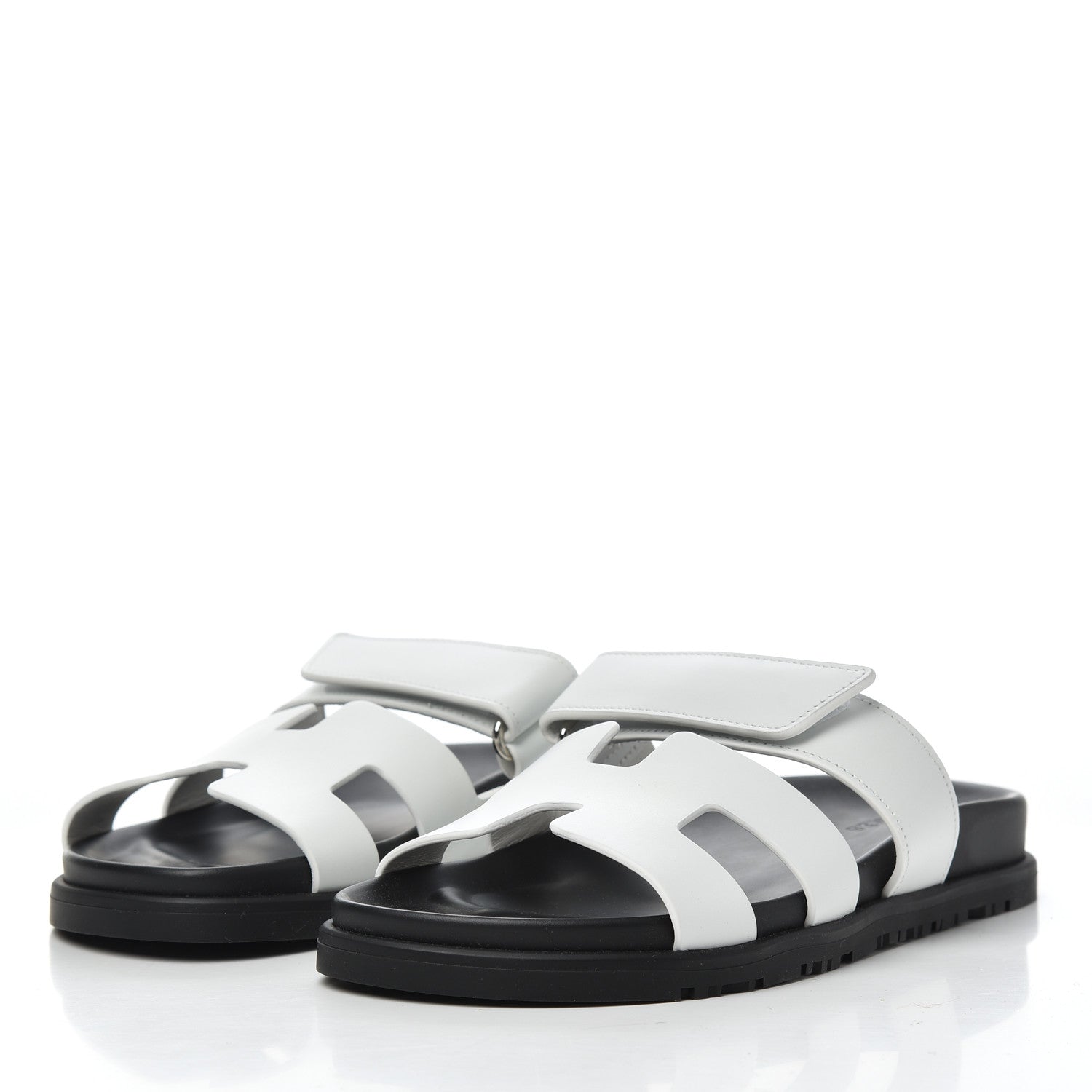 Hermes Calfskin Womens Chypre Sandals 36 White 3 of 9