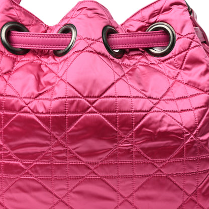Christian Dior Satin Cannage Drawstring Bag Pink 10 of 10