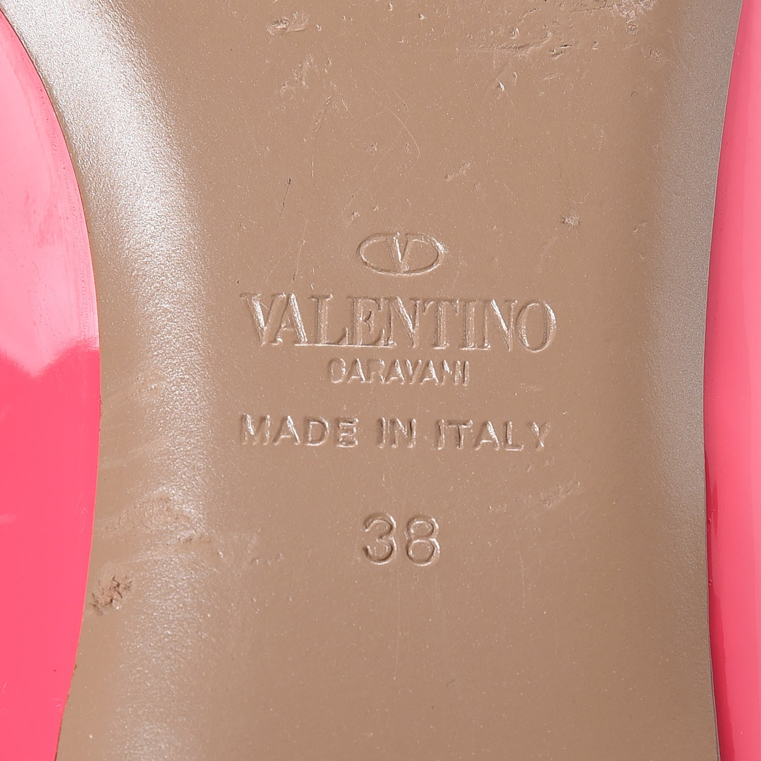 Valentino Garavani Patent Nappa Rockstud Ballerina Flats 38 Fuxia Fluo Poudre 8 of 20