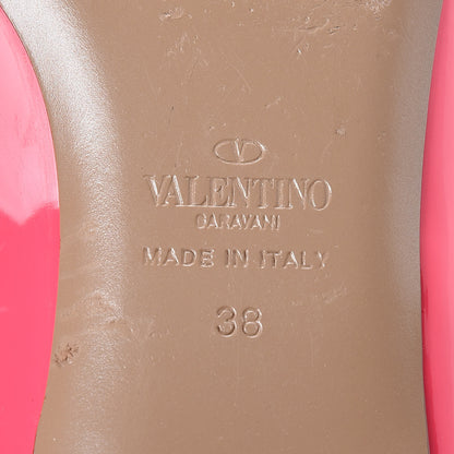 Valentino Garavani Patent Nappa Rockstud Ballerina Flats 38 Fuxia Fluo Poudre 8 of 20