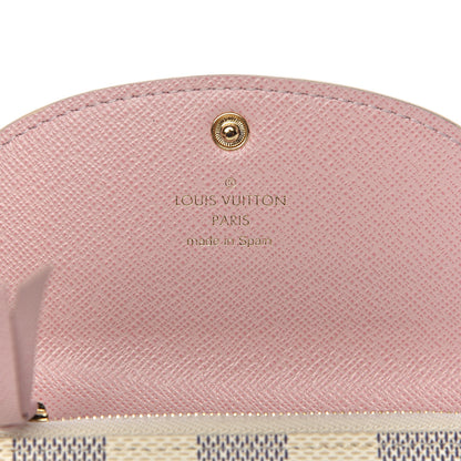 Louis Vuitton Damier Azur Rosalie Coin Purse Rose Ballerine 6 of 7