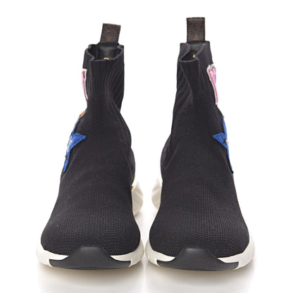 Louis Vuitton Stretch Fabric LV Black Heart Sock Sneaker 36.5 Black 2 of 11