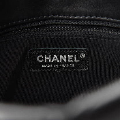 Chanel Lambskin Surpique Chevron Small Tote Black 8 of 10