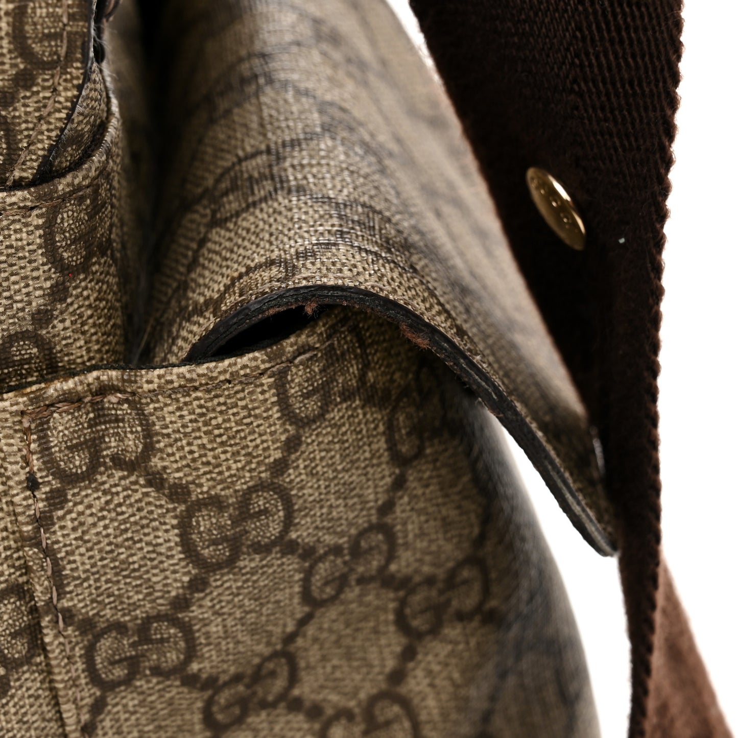 GG Plus Monogram Messenger Diaper Bag Dark Brown