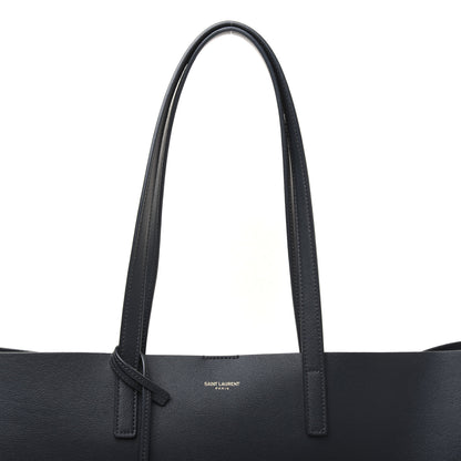 Saint Laurent Calfskin Large Shopping Tote Navy 21 of 22