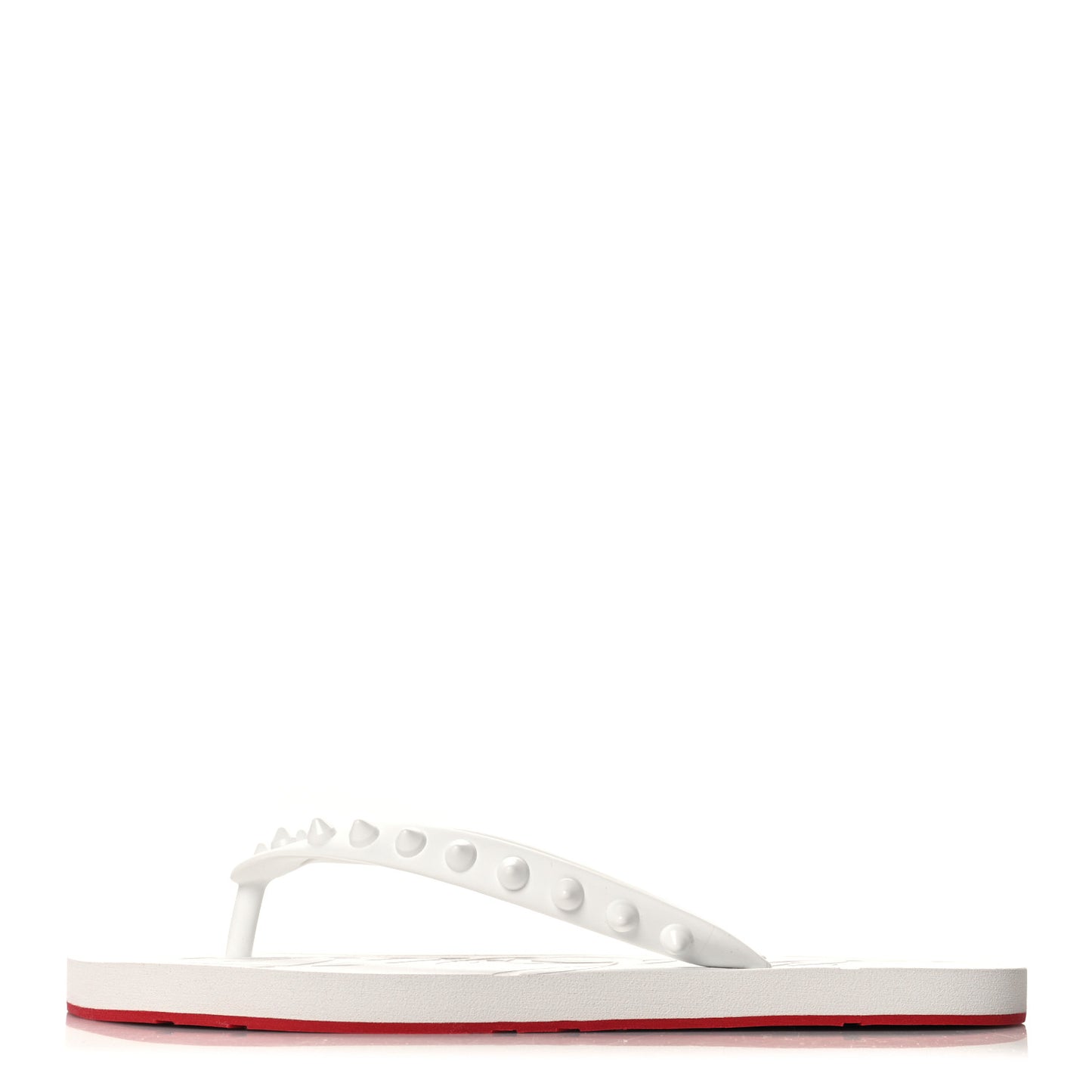 Rubber Spike Super Loubi Donna Flip Flop 35 White