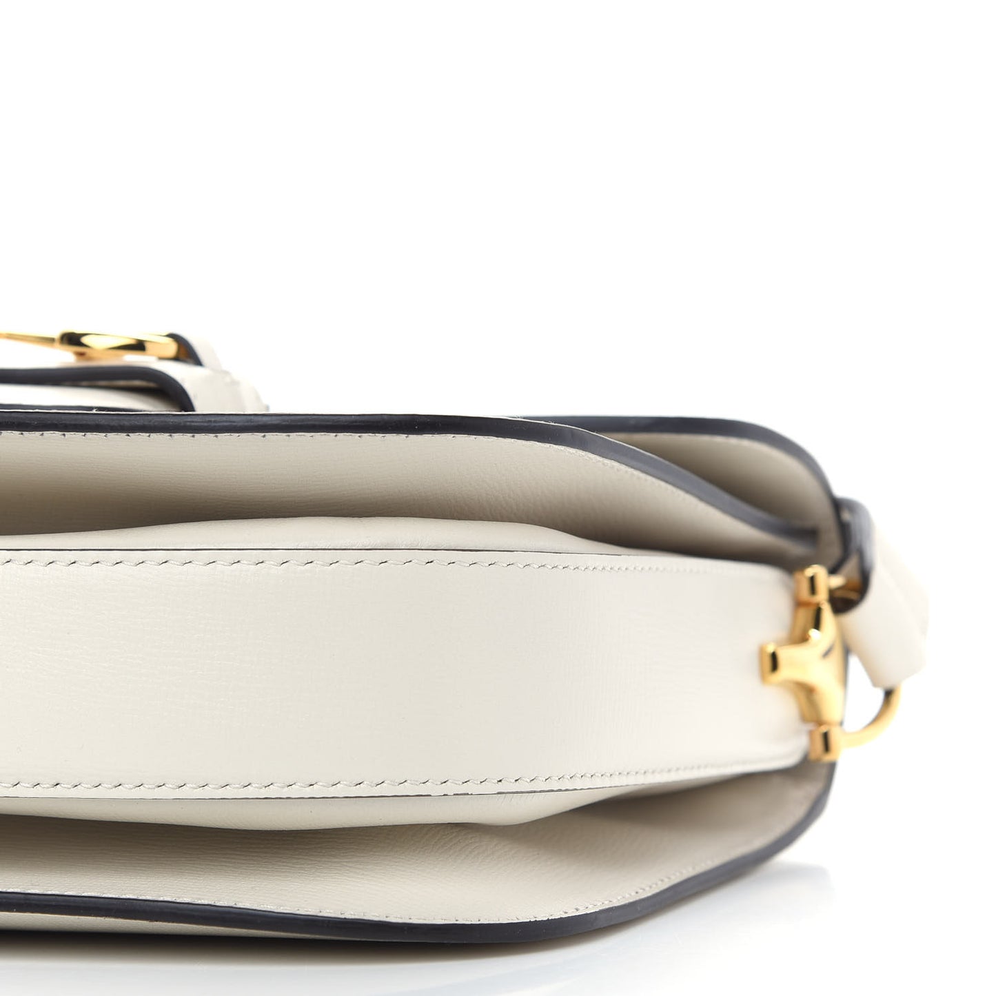 Azalea Calfskin Horsebit 1955 Shoulder Bag Mystic White