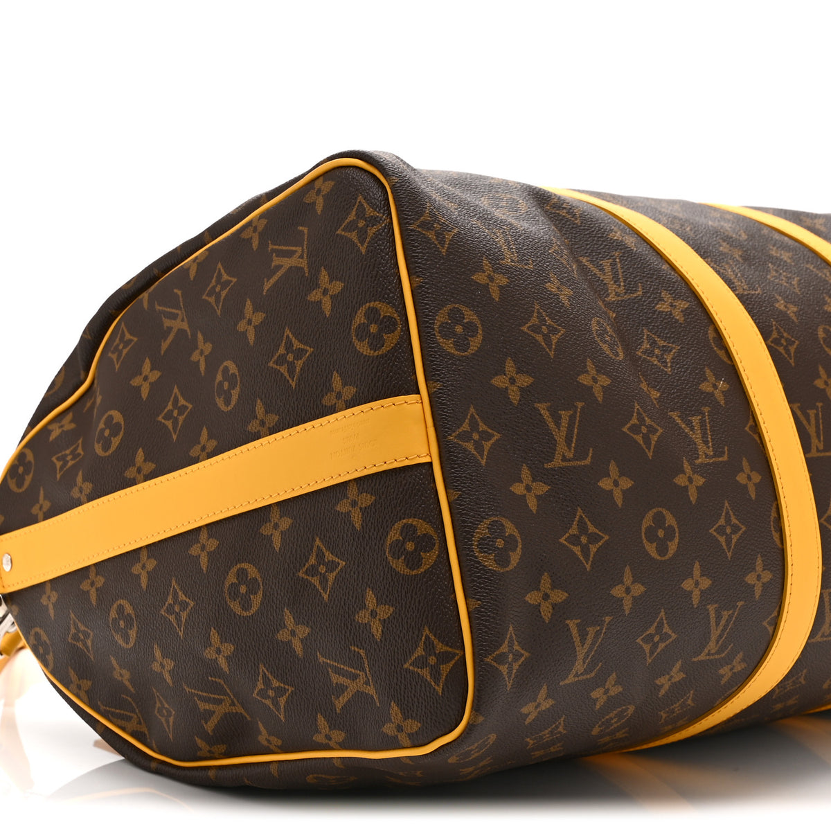 Louis Vuitton Monogram Macassar Keepall Bandouliere 50 Safran Yellow 7 of 8