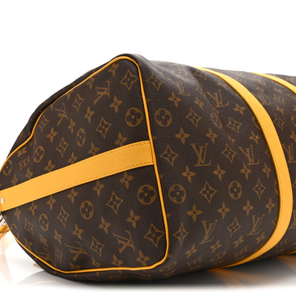 Louis Vuitton Monogram Macassar Keepall Bandouliere 50 Safran Yellow 7 of 8