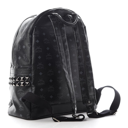 MCM Visetos Small Side Stud Stark Backpack Black 3 of 9