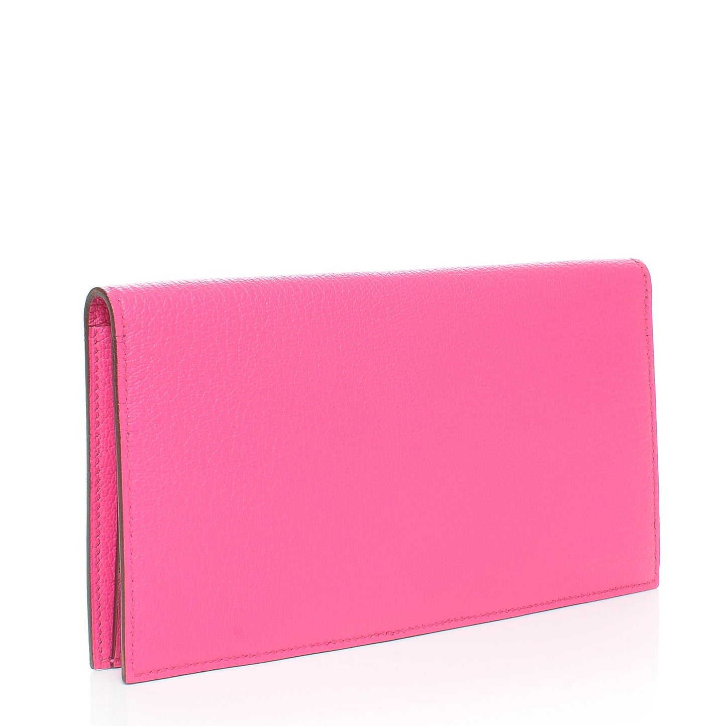Chevre Mysore Evelyne Long Wallet Rose Tyrien