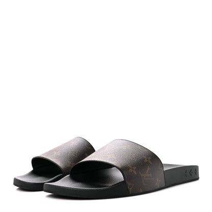 Louis Vuitton Rubber Monogram Mens Waterfront Mules 11 Macassar 3 of 10