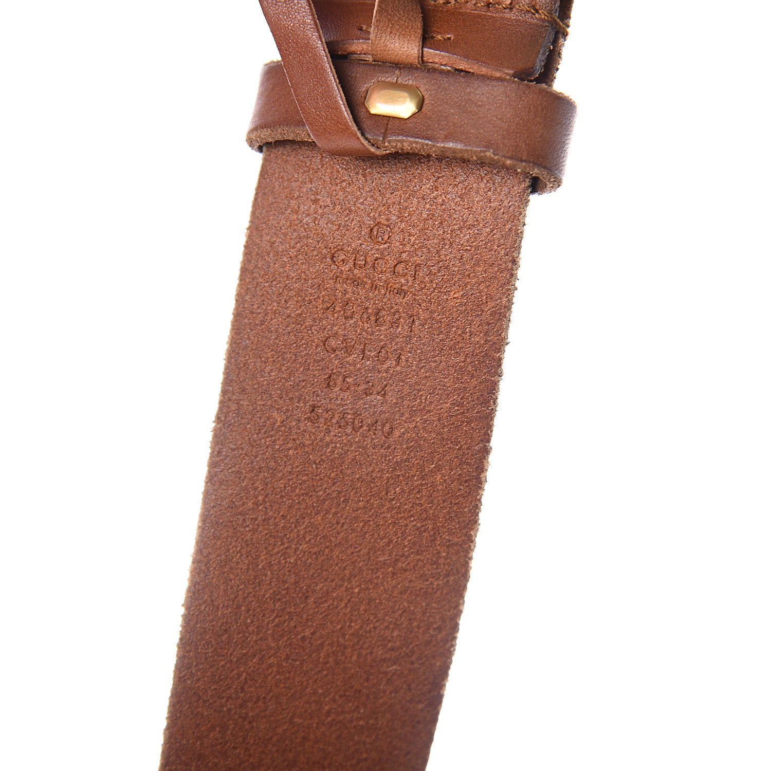 Gucci Faded Calfskin Double G 40mm Belt 85 34 Cuir 5 of 5