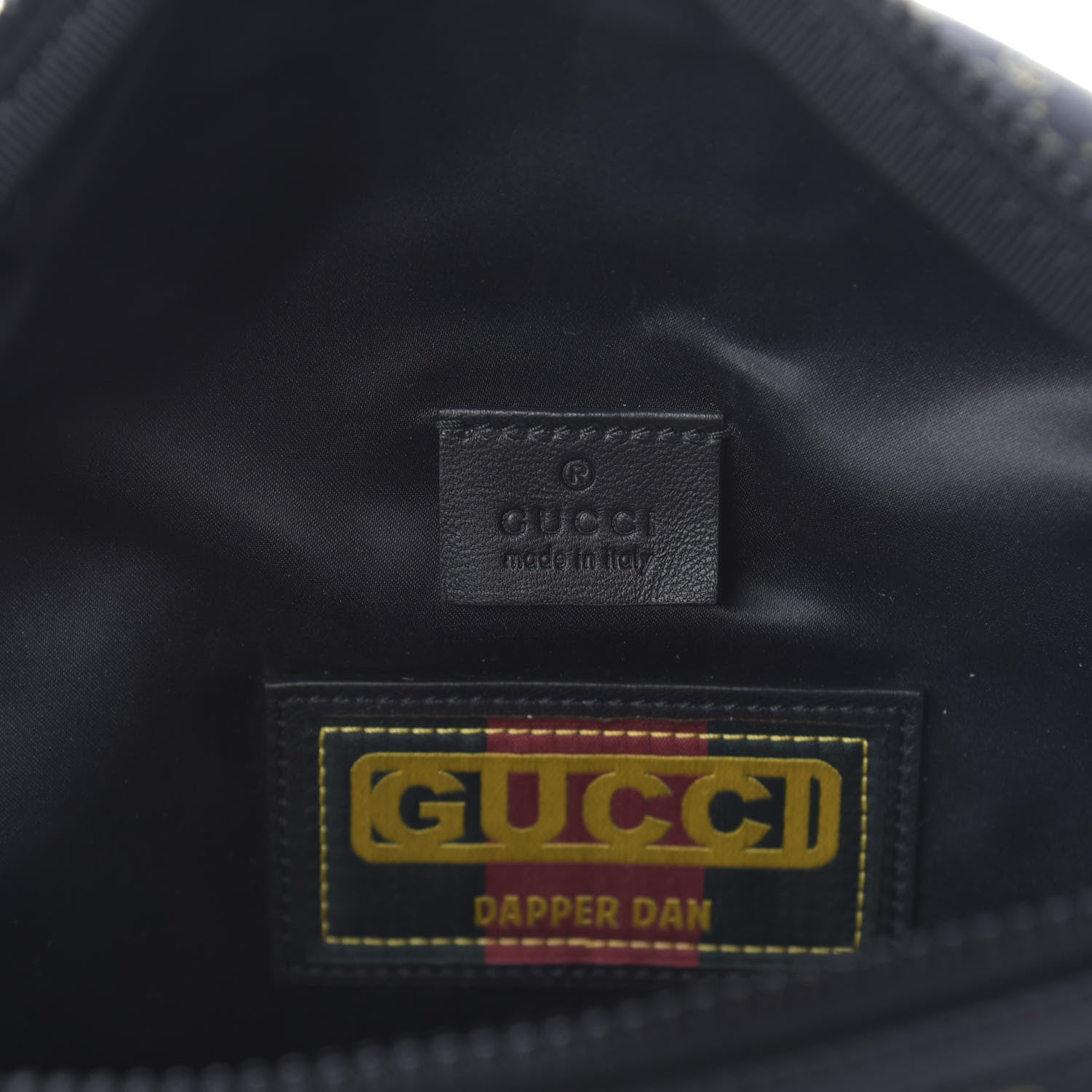 Gucci X DAPPER DAN Calfskin Laminated Ayers GG Micro Monogram Belt Bag Black 8 of 11