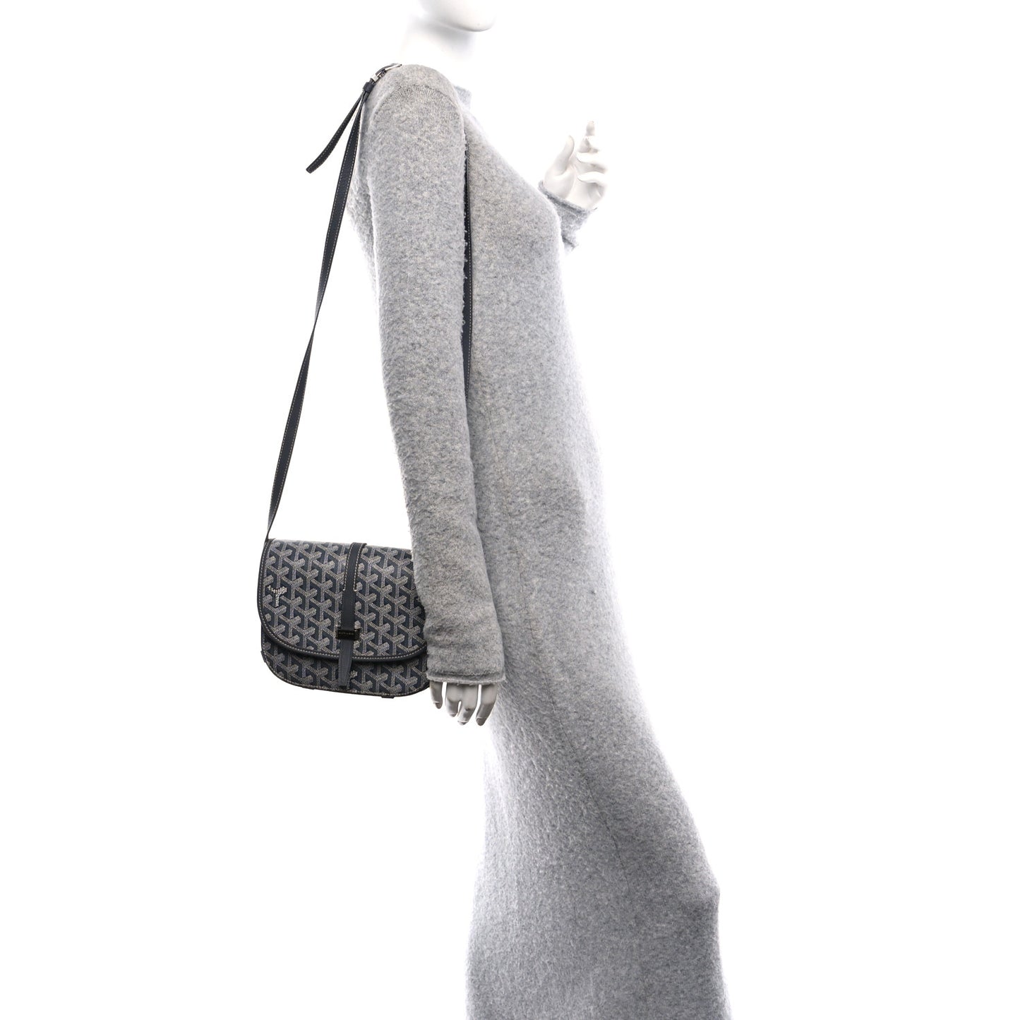 Goyardine Belvedere II PM Messenger Bag Gray