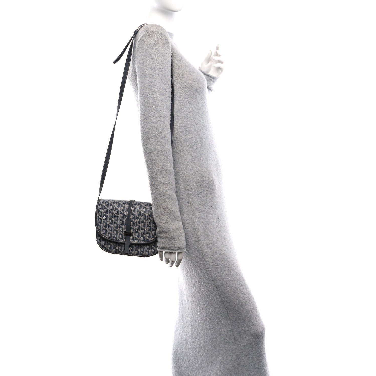 Goyard Goyardine Belvedere II PM Messenger Bag Gray 2 of 9