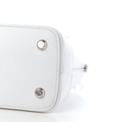 Balenciaga Calfskin Gothic Logo S Ville Top Handle Bag White 7 of 7