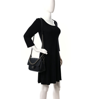 Chanel Calfskin Quilted Large Rock My Shoulder Flap Black 2 of 9