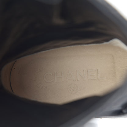 Chanel Calfskin Quilted Biker Boots 36 Black 8 of 9