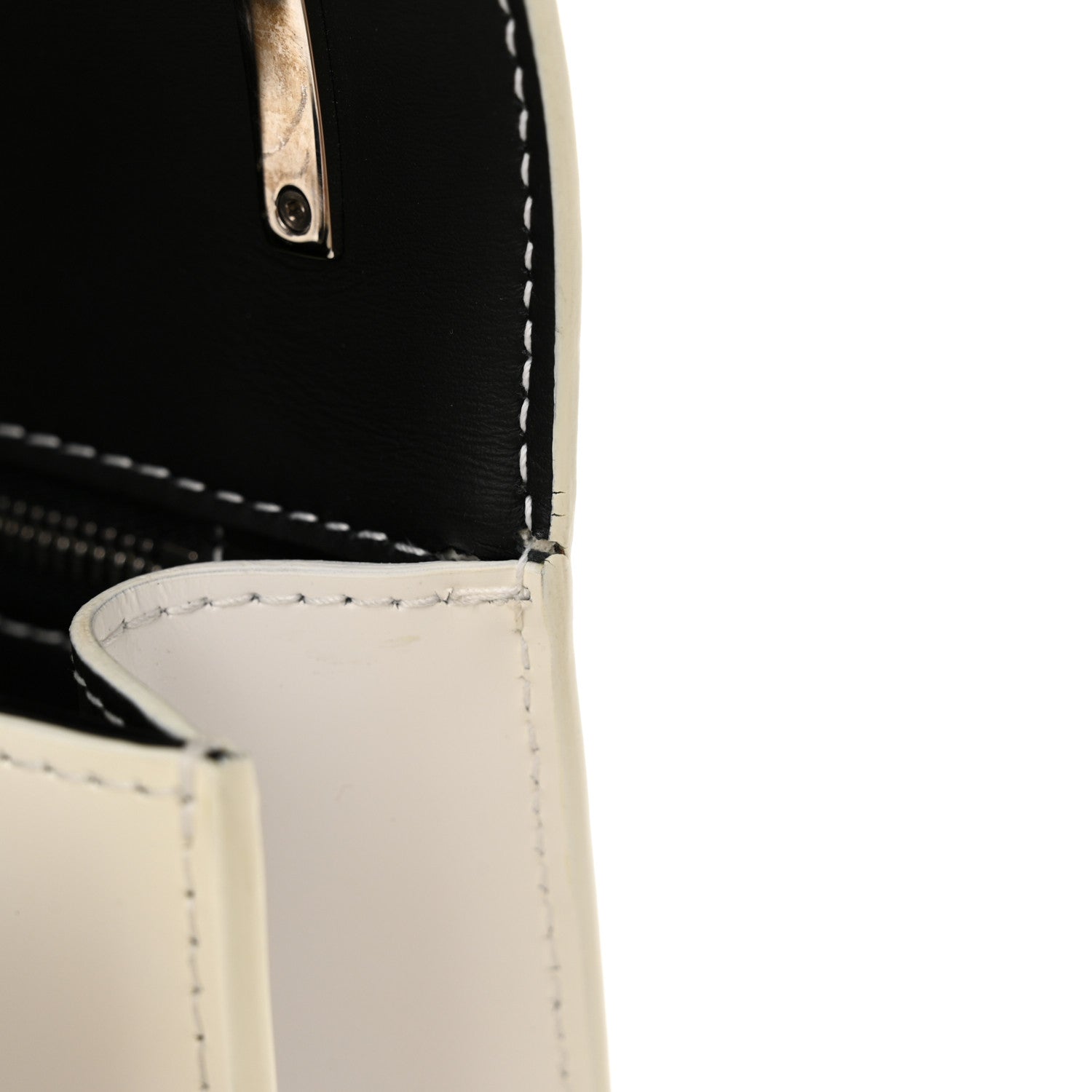 Burberry Calfskin Monogram Embossed Medium TB Chain Bag Black White 15 of 15