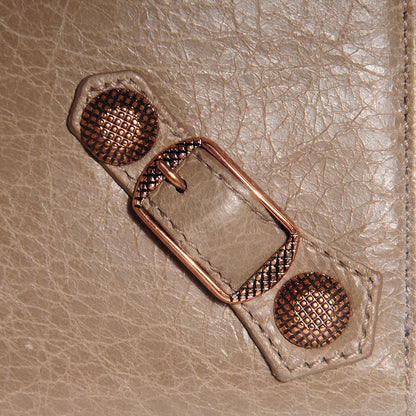 Balenciaga Agneau Giant 12 Rose Gold Hardware Money Wallet Papyrus 6 of 10