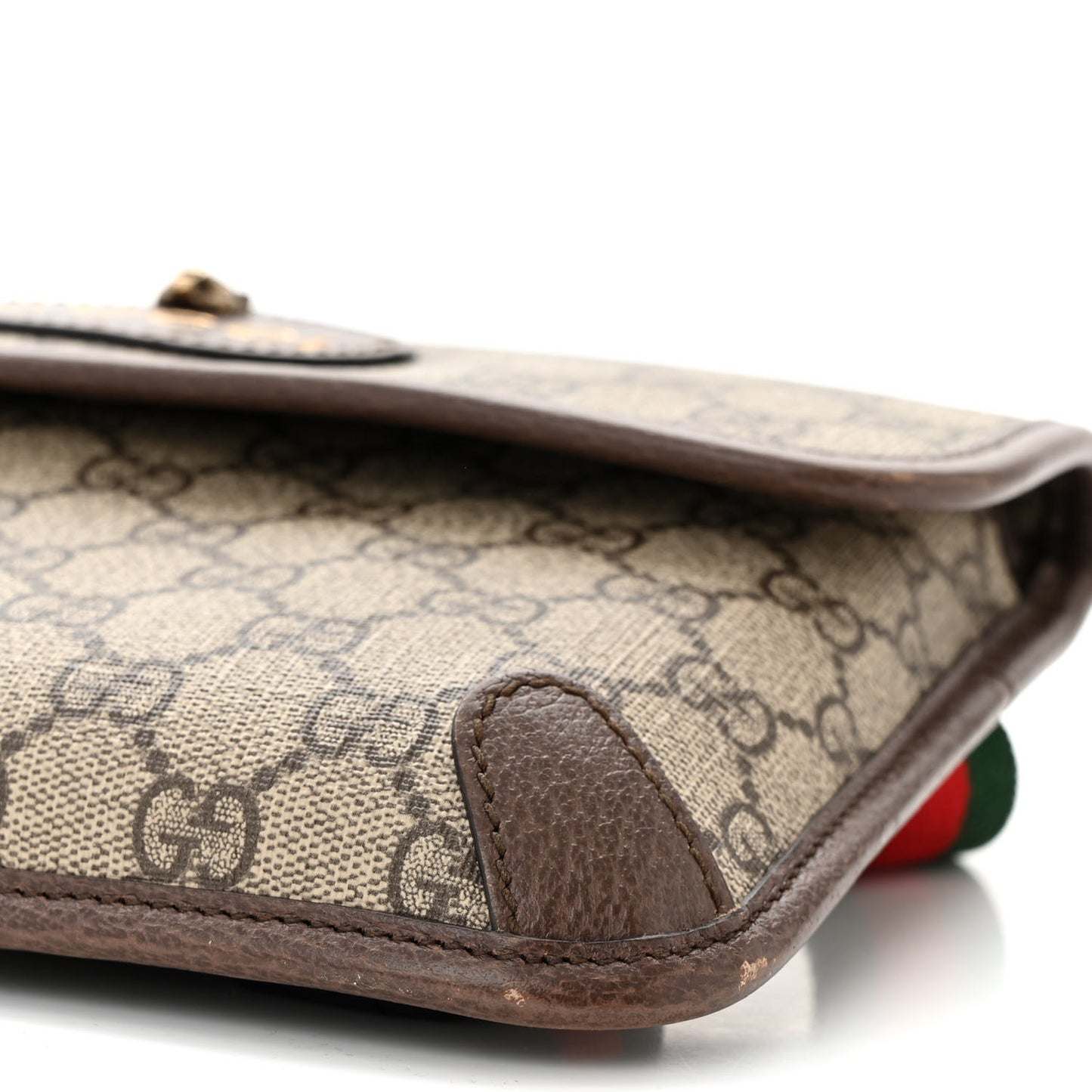 GG Supreme Monogram Neo Vintage Web Belt Bag Brown