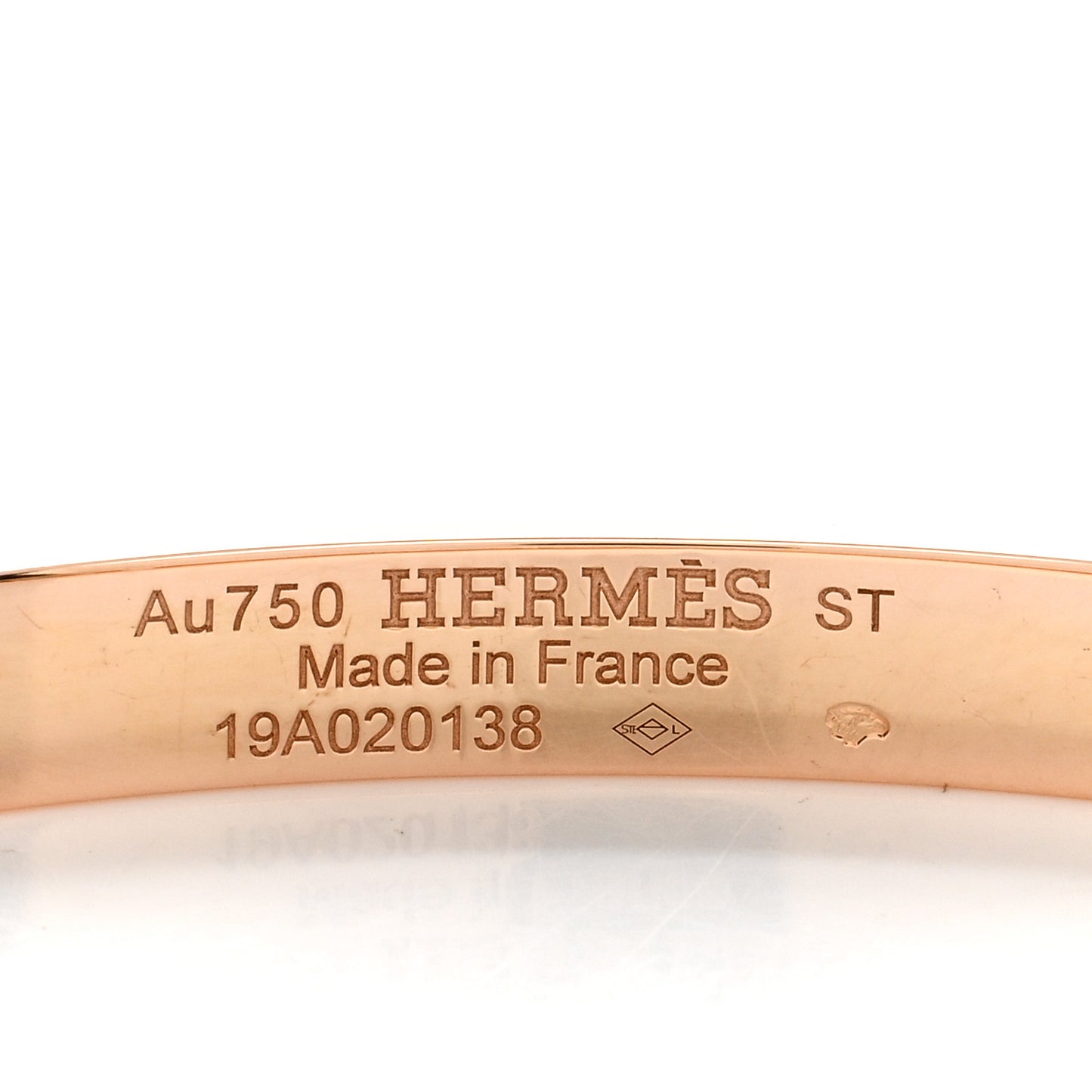 18K Rose Gold Diamond PM H D'Ancre Bracelet ST