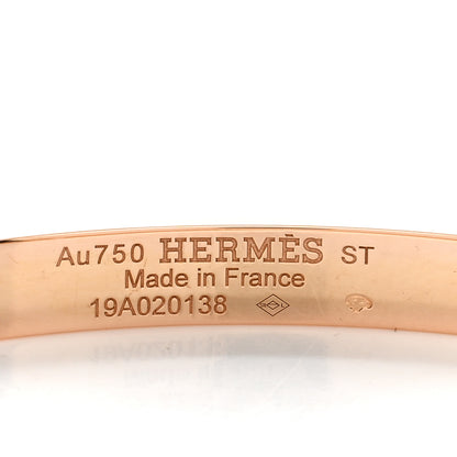 Hermes 18K Rose Gold Diamond PM H D'Ancre Bracelet ST 3 of 4