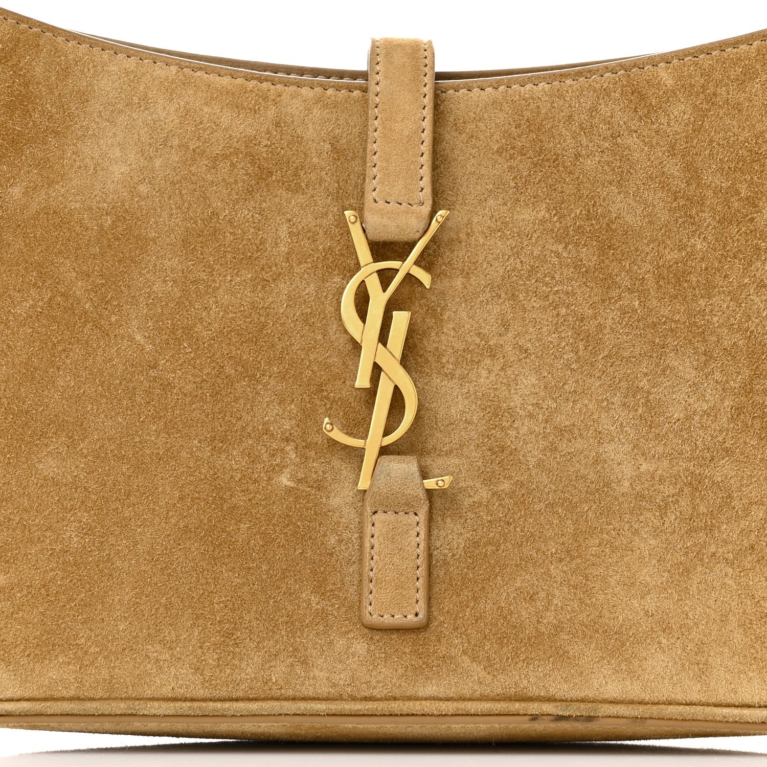 Saint Laurent Suede Calfskin Le 5 A 7 Hobo Beige 8 of 12