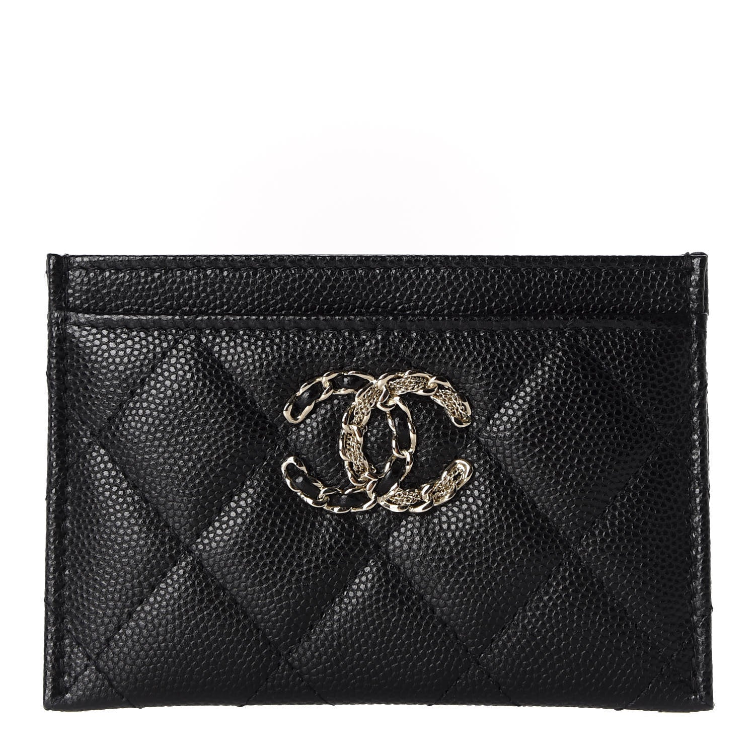 Chanel Caviar Quilted French New Wave Card Holder Black 1 of 8