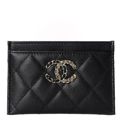 Chanel Caviar Quilted French New Wave Card Holder Black 1 of 8